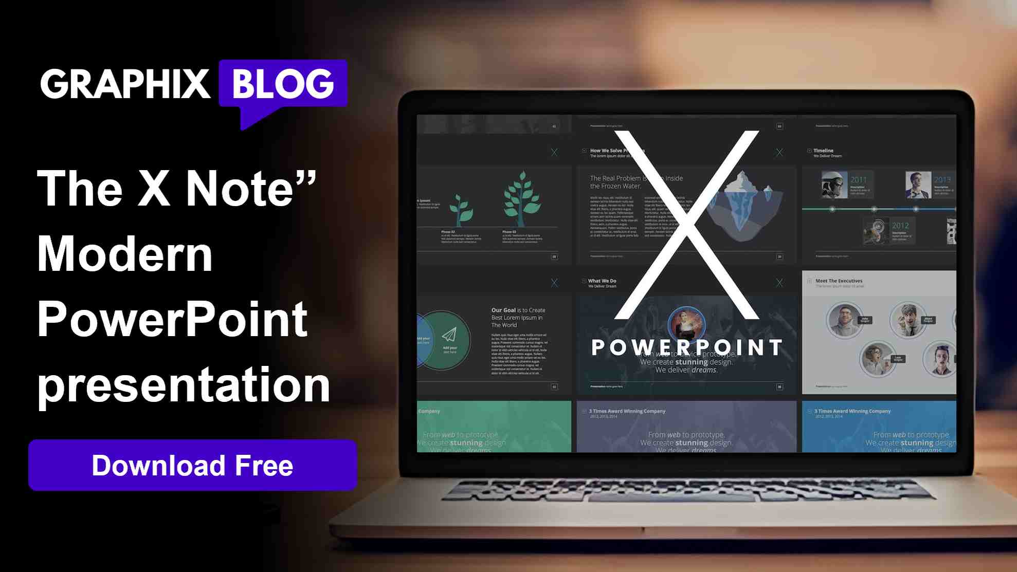 The X Note” Modern PowerPoint presentation